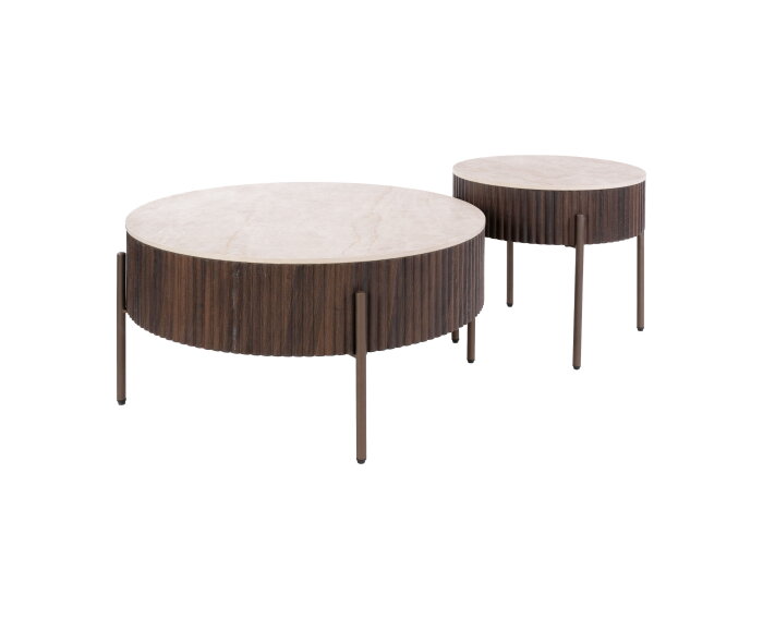 Salontafel Ceramo rond set/2 - 3D keramiek Taj Mahal