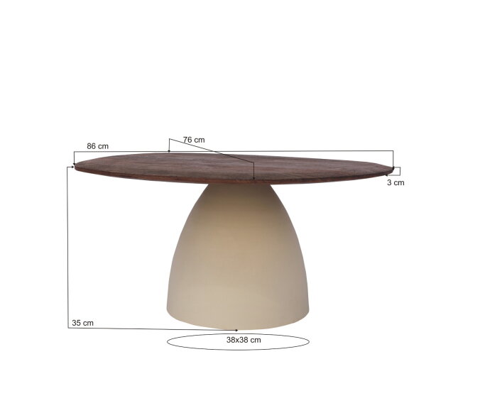 Brix Marron 86 cm