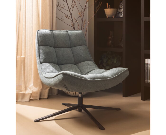 MAUDI DRAAIFAUTEUIL BLUE STONE - WOOOD