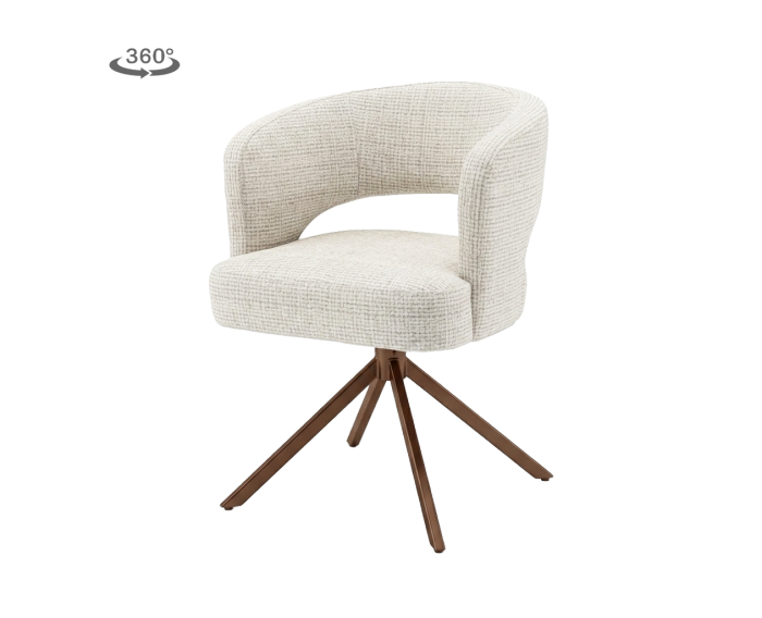 Mura Armstoel - Cremona 02 sand - Anodic (draaibaar)