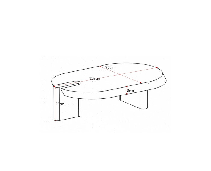 Salontafel Rava | 125 cm