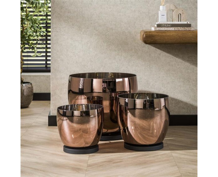 Vloerlamp UP L - Copper color glas