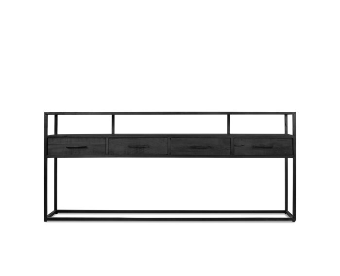 Jax 4 Drawer Console Table Black 180