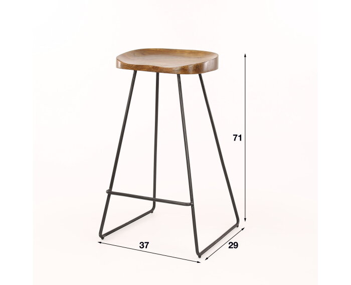 Barstoel Acacia Houten Zitting