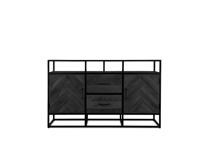 Jax 2 Door 2 Drawer Sideboard Black 150