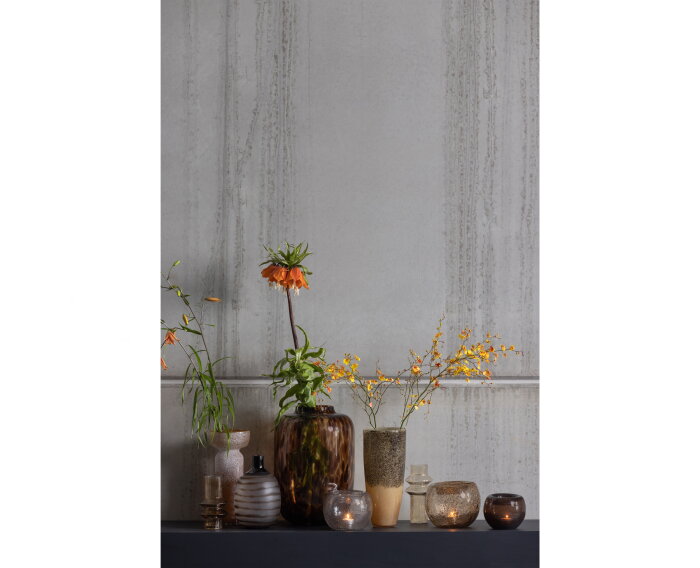 Drib Vaas Glas Bruin 12xØ15cm - BePureHome