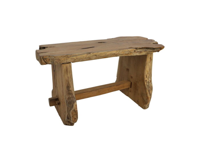 Teak bench - 80x40x45cm - Natural teak