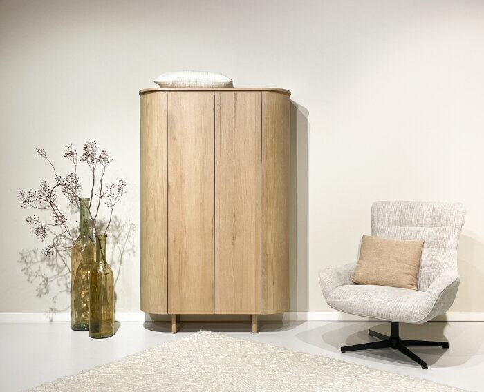 Opbergkast Tobago eikenhout 180 cm - Naturel