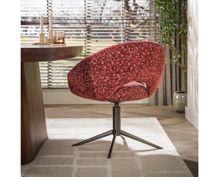 Armstoel Cupa draaibaar VPE2 - Delviro bordeaux rood-bruin