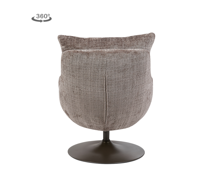 Force coffeechair 360&deg; + footstool - Cremona 24 clay