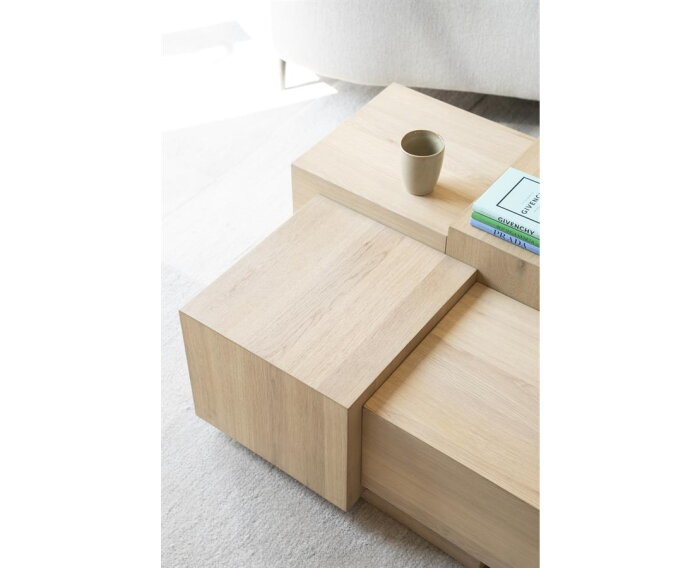 Salontafel Quinten vierkant 80x80cm - naturel | Eleonora