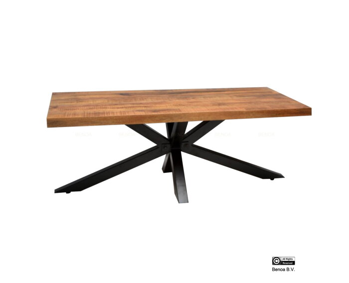 Salontafel Simba Mangohout spinpoot 120x60 cm