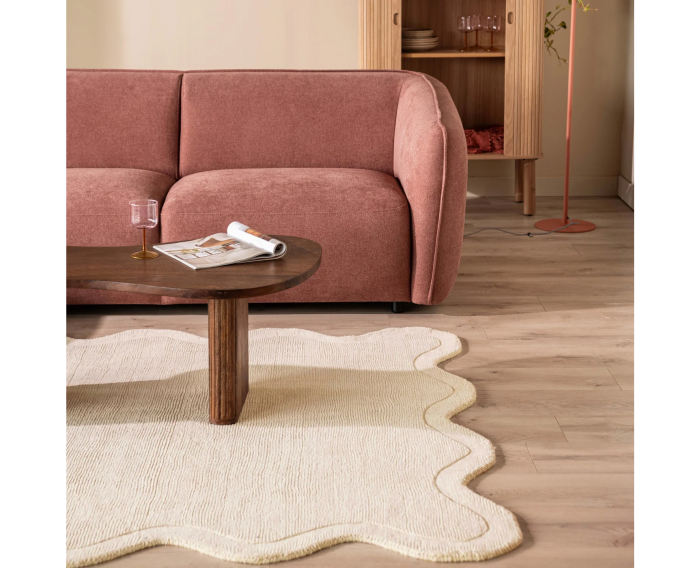 by fonQ Scallop Vloerkleed - Cr&egrave;me - Organisch - 160 x 230 cm