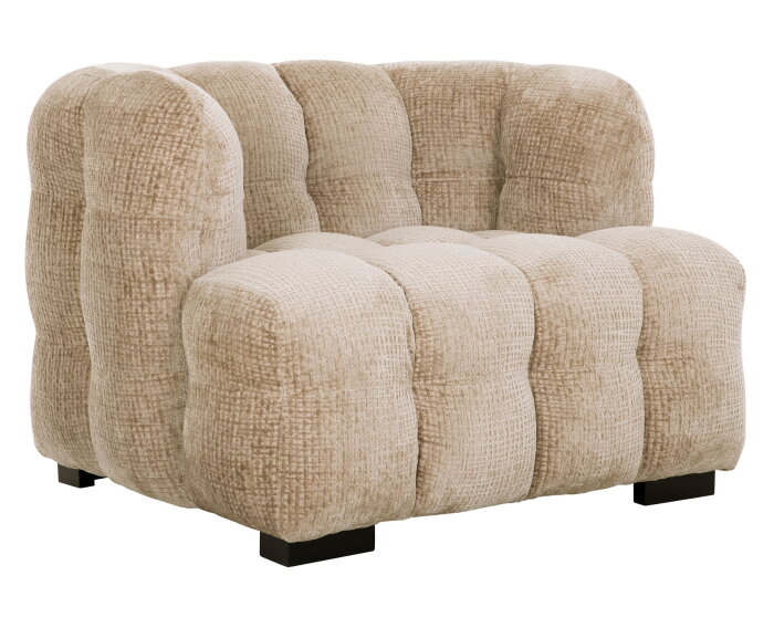MUST Living Fauteuil Mars - Glamour sand - 75x102x95 cm