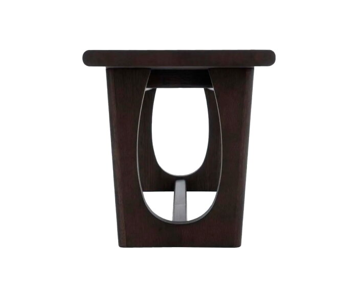 Eetkamerbank Flow eiken 155x40x45 cm - Espresso bruin - Japandi