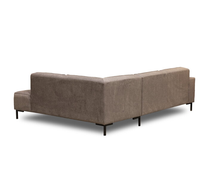 Hoekbank Riva Taupe - Glow 6 &ndash; Ottomane Rechts &ndash; 262x195 cm