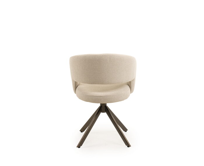 Eetkamerstoel Tokyo draaibaar Venus anodic bruin - Glory linen 110