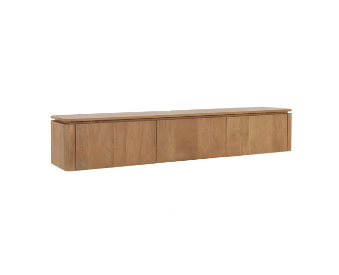Zwevend tv meubel Dallas Naturel Mangohout 165 cm