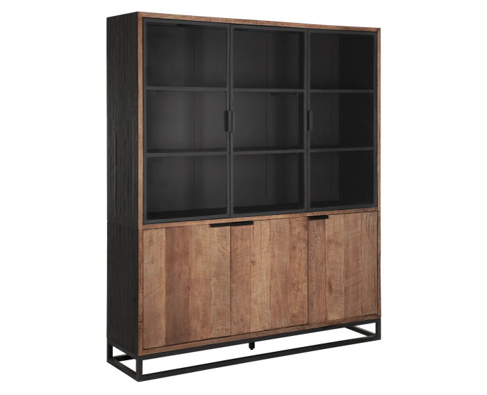 DTP home vitrinekast Cosmo no.2 teakhout medium 180x45x215 cm