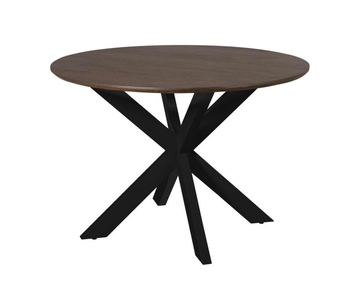 Eettafel Madison Brown | 110 cm | Poot Black