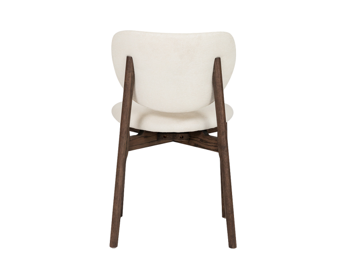 Pimonte sidechair  - Espresso - fabric Sahara 102 ivory