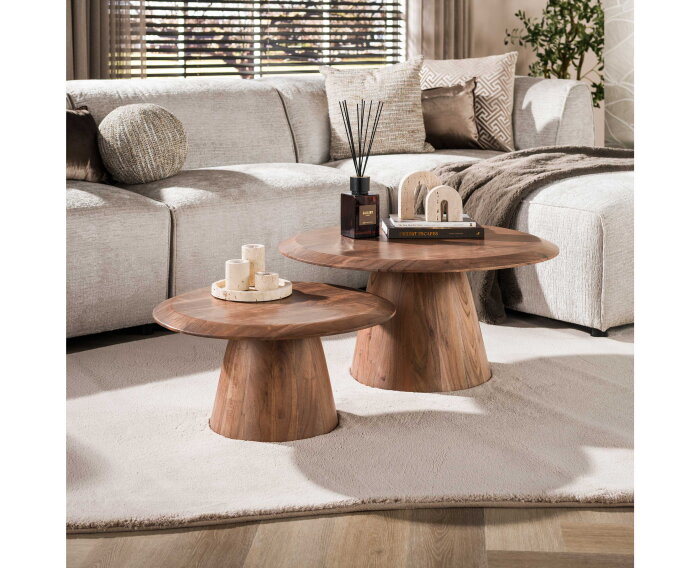 Salontafel Rona set/2 - Massief acacia bruin