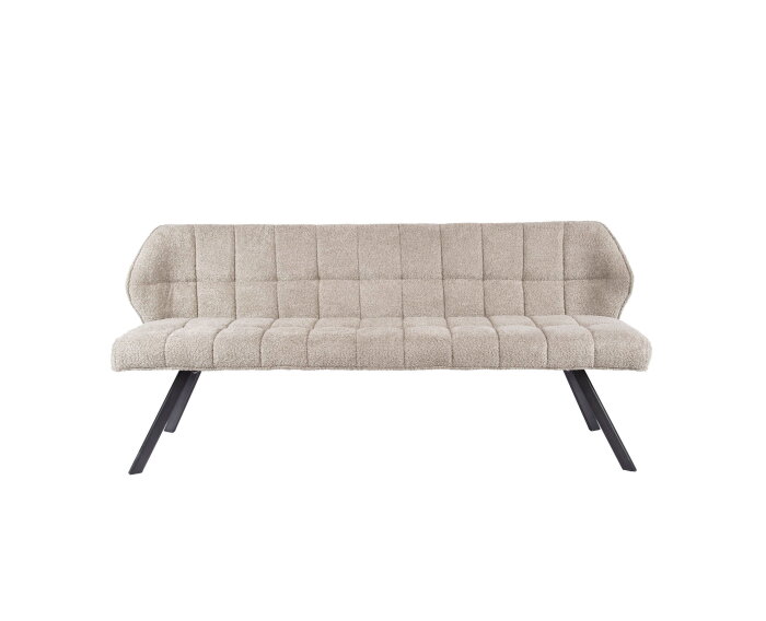 Eetkamerbank raster - Boucle zandkleur - 180x58x81 cm