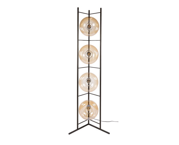 Vloerlamp Soll 4L - Amber glas