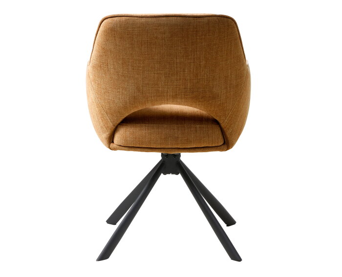 Eetkamerstoel Cowley draaibaar - Chenille - Roest - 59x65x86 cm