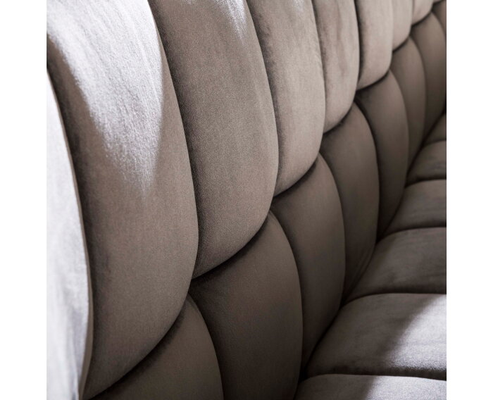 Eetkamerbank Raster Velvet - Antraciet - 180x58x81 cm