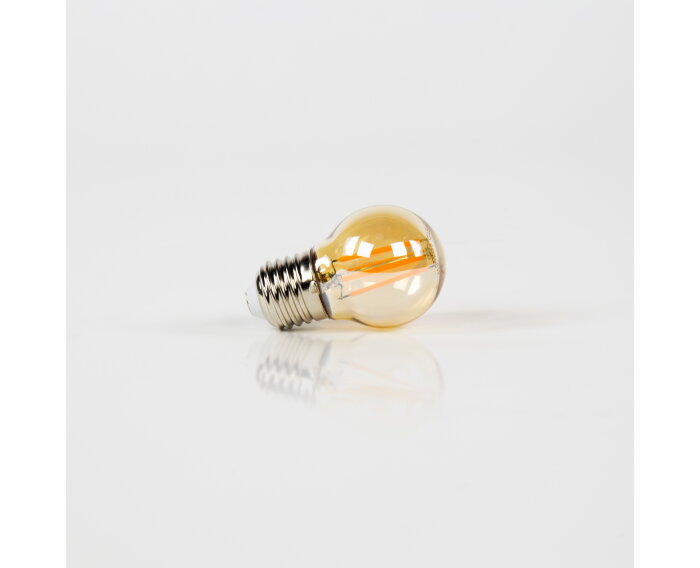 Lichtbron LED [G45] filament bol &Oslash;4,5 - Amberkleurig glas