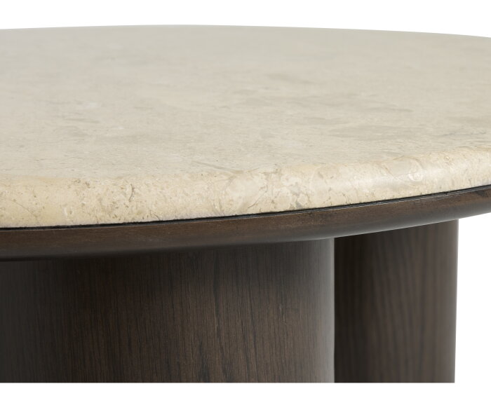 Salontafel Piazze rond &Oslash;90 cm marmer - Beige