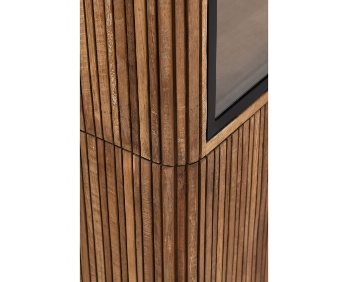 Showcase Lagoon, 2x3 doors,210x130x40 cm, teakwood