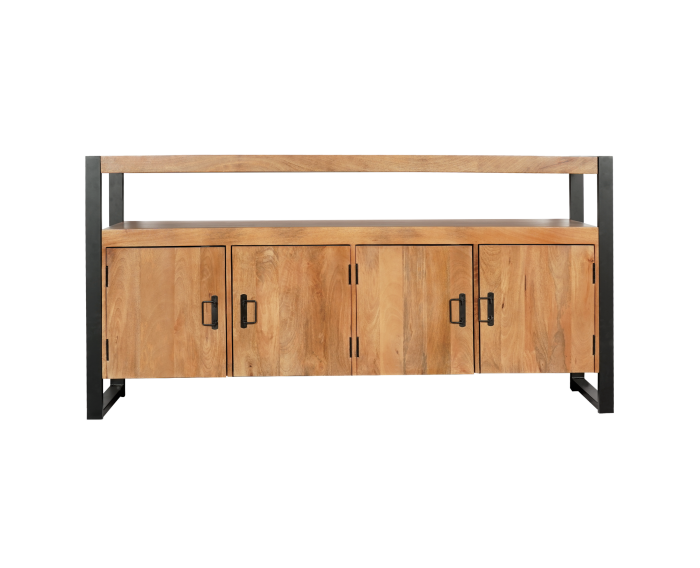 Dressoir Boaz 175 cm mango metaal - Naturel