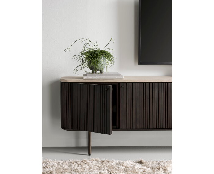 DTP home TV meubel Maroon large 6 deurs 55x220x35 cm - Mahonie & Mortex