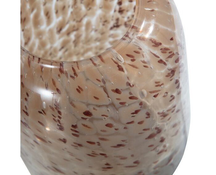 Summer Handgemaakte Vaas 26cm Glas Beige - BePureHome