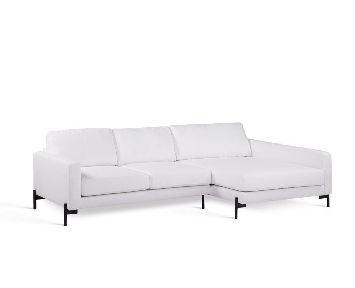 By-OLAF Hoekbank Fellow rechts – 3-zits met chaise longue  – Stof Grace 01 Natural - 264x161 cm