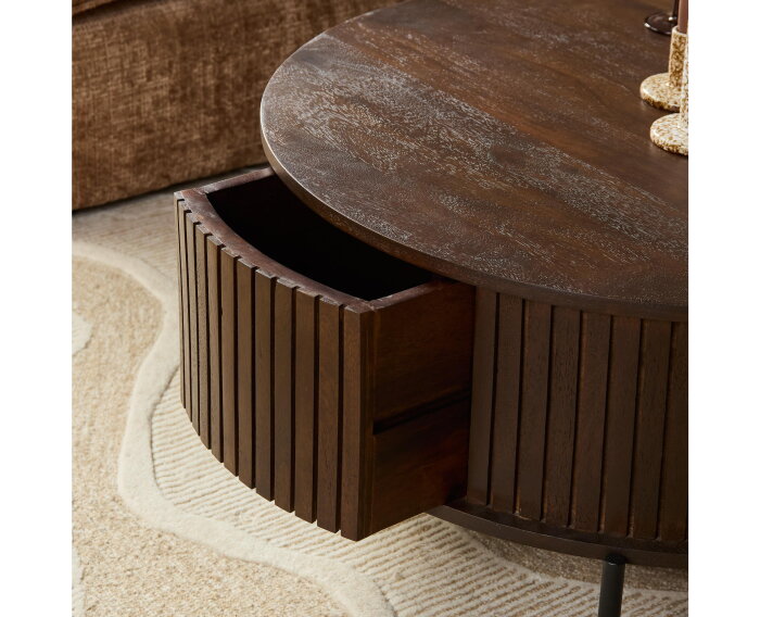 Salontafel Madison Brown | 80 cm | Rond