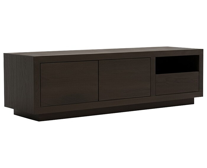 Tv meubel Tampere eikenfineer 150x42x50 cm - Dark Chocolate - bruin