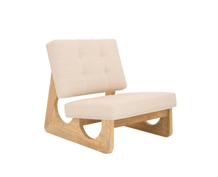 Lounge Fauteuil Breeze  teak 78x71x82 - Wit