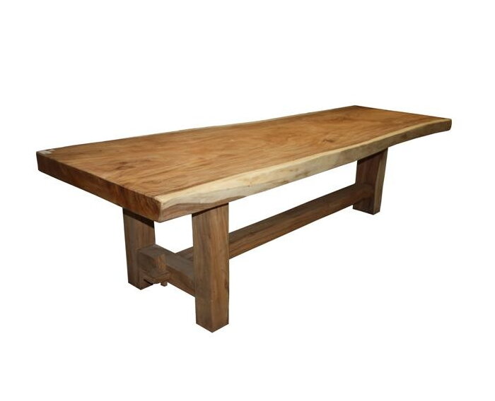 Rechthoekige eettafel Heavy - 300x80-95 - Naturel - Munggur