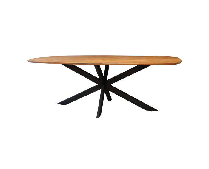 Eettafel Kopenhagen 215 cm Deens ovaal acacia - naturel