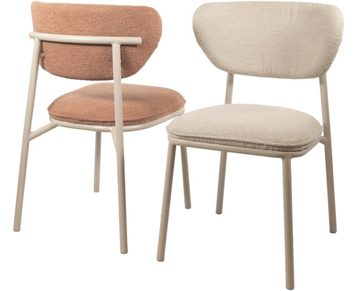 Didi eetkamerstoel - beige onderstel - Gear - Powder 209 - Unique Collection