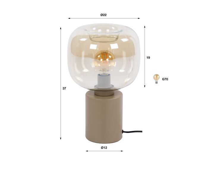 Tafellamp Serene 1L - Beige