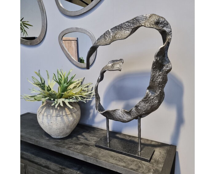 Antique Lead Sculpture Marble Base