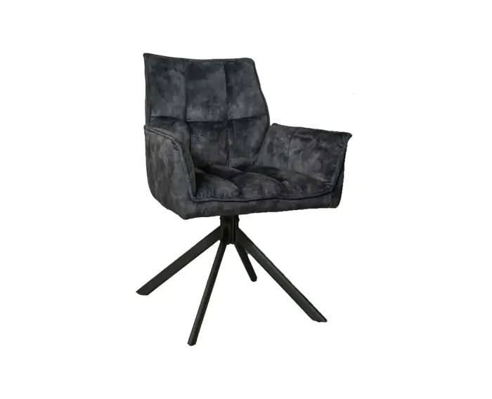 Eetkamerstoel Dani | Velvet Antraciet