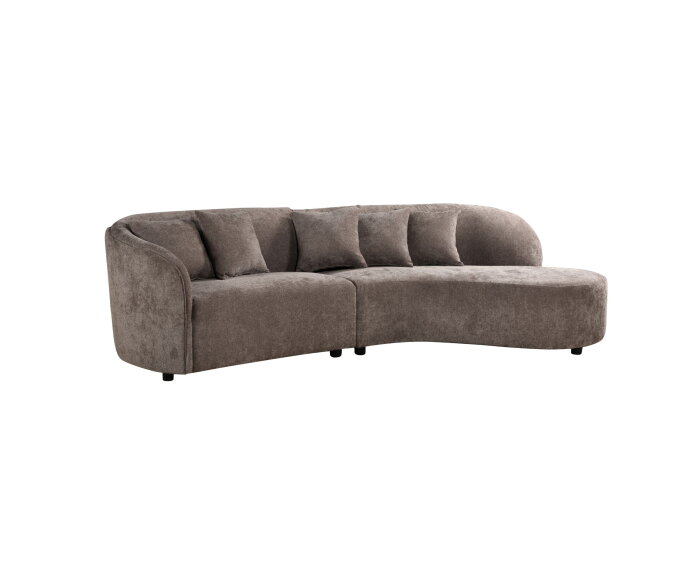 MySofa Novi Hoekbank Grijs 3 zits + Lounge R