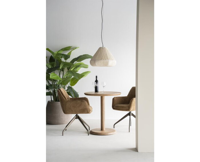 Bistrotafel Florent rond 70x70cm - lichtbruin | Eleonora