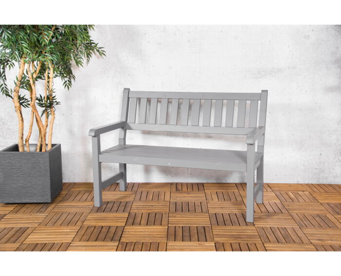 Tuinbank Bordeaux 2-Zits Grenen 125 cm - Grijs
