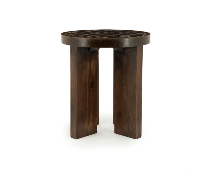 Side table TiledUp 40x40cm - bruin | BY-BOO